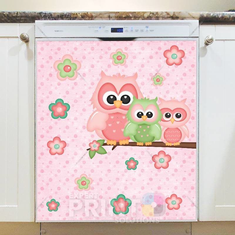 Owl Family Dishwasher Sticker