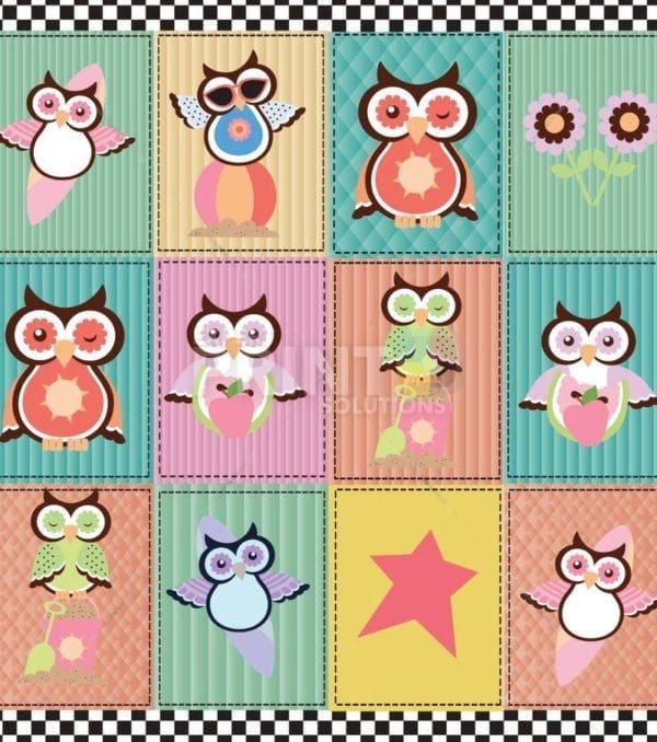 Summer Owls Dishwasher Sticker