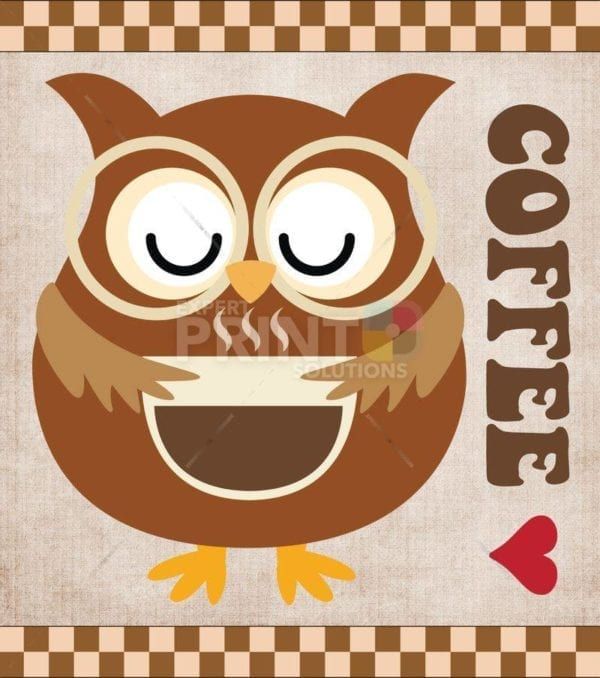 Coffee Lover Owl #4 Dishwasher Sticker