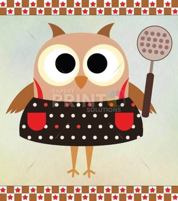 Cooking Owl #4 Dishwasher Sticker
