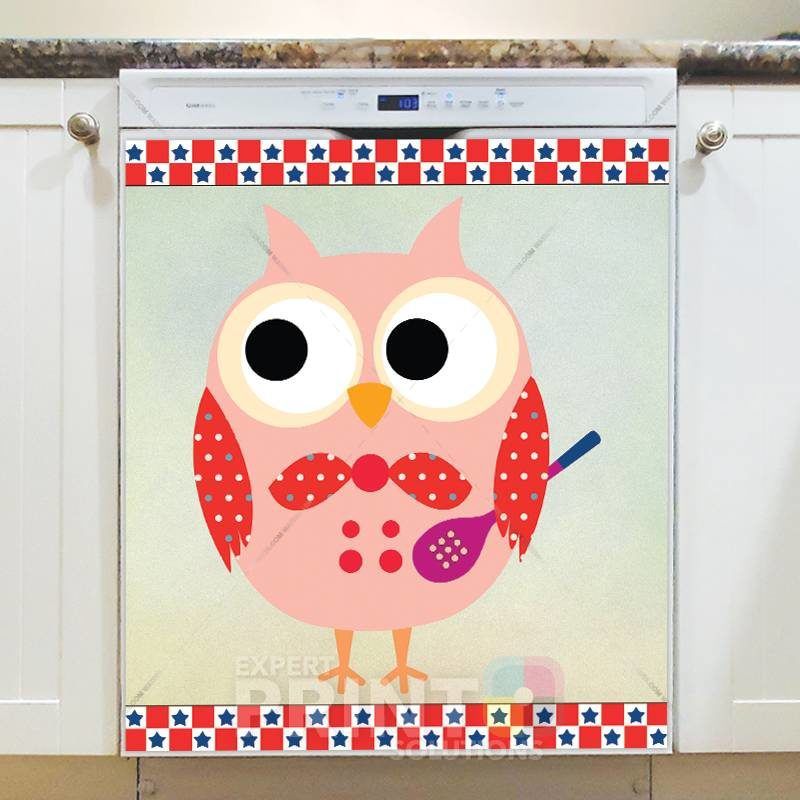 Cooking Owl #2 Dishwasher Sticker