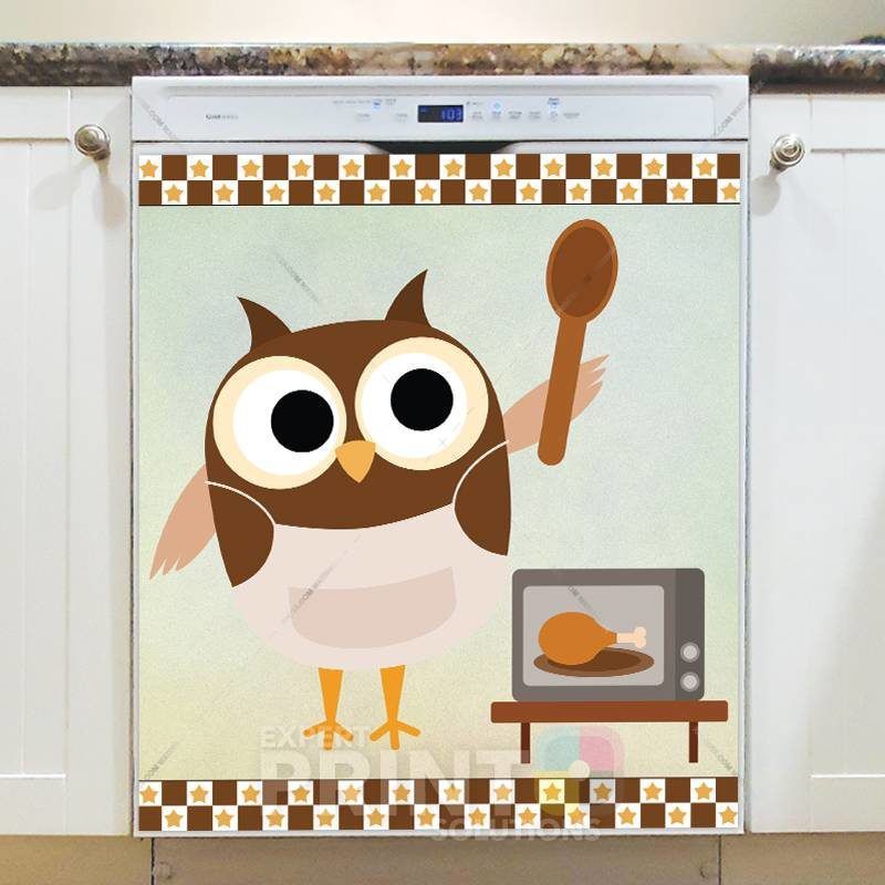 Cooking Owl #1 Dishwasher Sticker