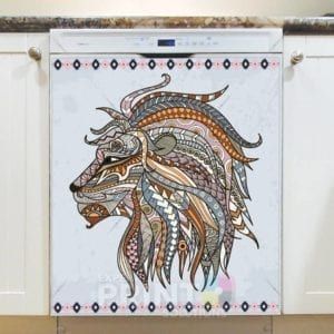 Beautiful Native Lion Dishwasher Sticker