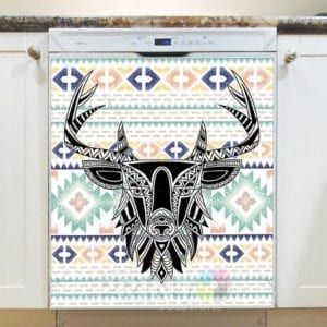 Native Deer Head Dishwasher Sticker