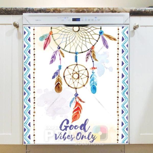 Native Dreamcatcher - Good Vibes Only Dishwasher Sticker