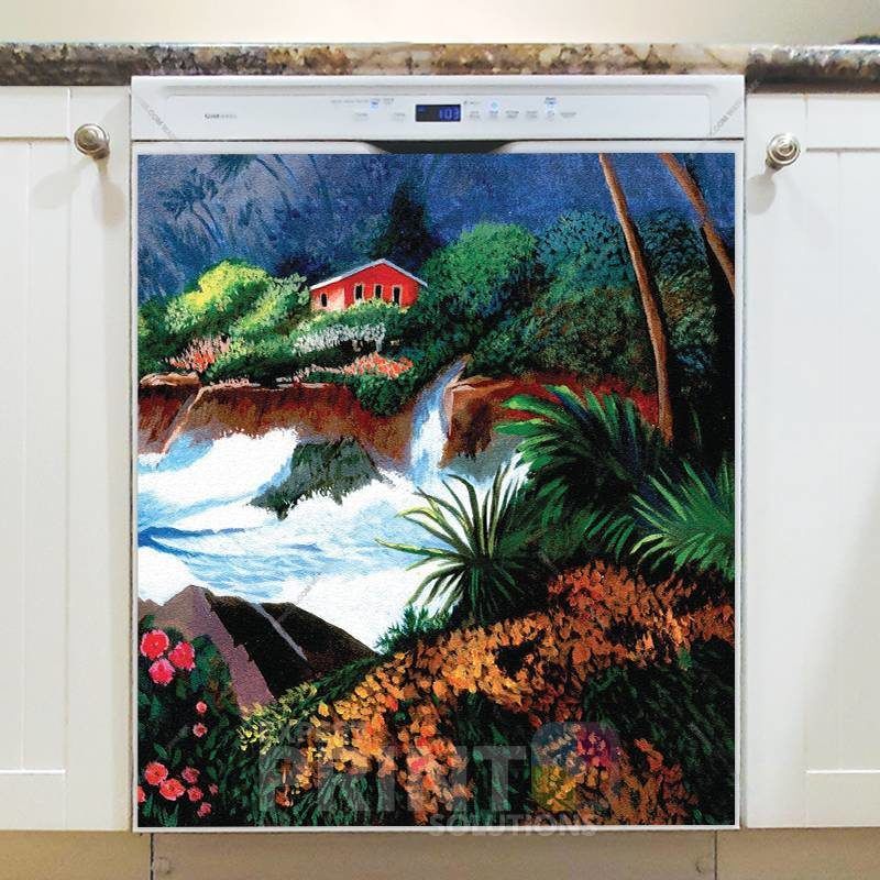 Waterfall Cottage Dishwasher Sticker
