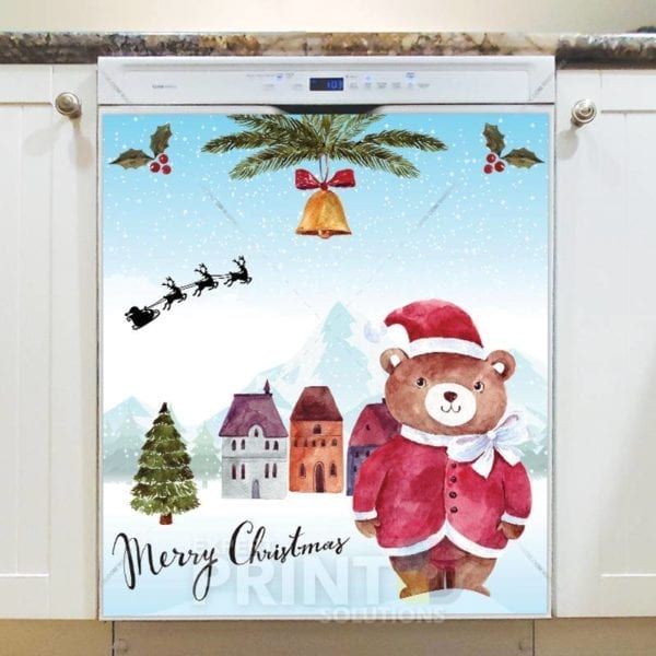 Christmas in the Woods #20 - Merry Christmas Dishwasher Sticker