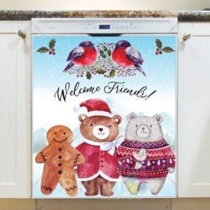 Christmas in the Woods #18 - Welcome Friends Dishwasher Sticker
