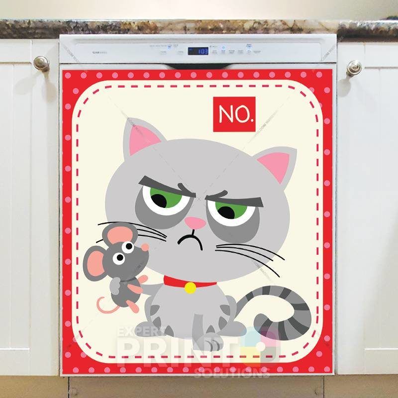 Thoughts of a Grouchy Cat #4 - No Dishwasher Sticker
