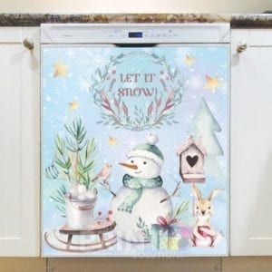 Christmas in the Woods #17 - Let it Snow Dishwasher Sticker