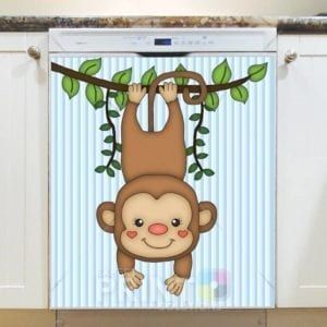 Cute Monkey in the Jungle Dishwasher Sticker