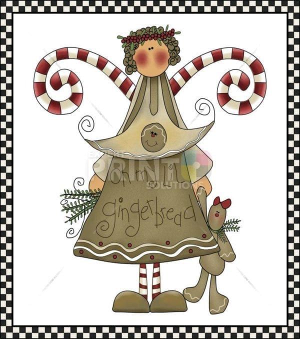 Angel Sisters - Gingerbread Angel - Oh My Lil Gingerbread Dishwasher Sticker