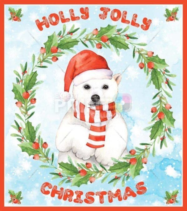 Christmas - Holly Jolly Animals #6 - Holly Jolly Christmas Dishwasher Sticker