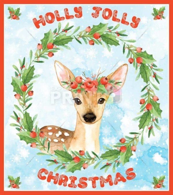 Christmas - Holly Jolly Animals #4 - Holly Jolly Christmas Dishwasher Sticker