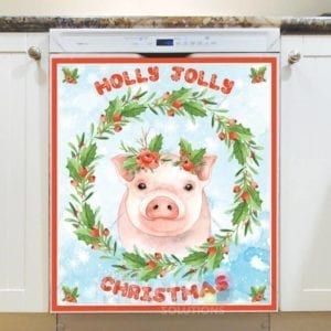 Christmas - Holly Jolly Animals - Holly Jolly Christmas Dishwasher Sticker
