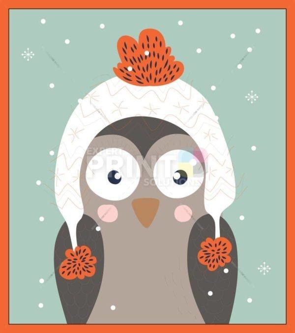Christmas - Forest Christmas - Owl Dishwasher Sticker
