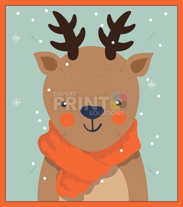 Christmas - Forest Christmas - Deer Dishwasher Sticker