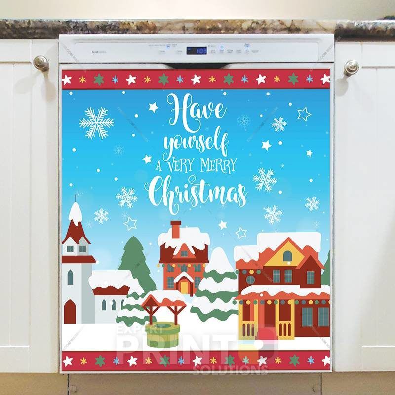 Christmas - Very Merry Christmas Village #2 - Have Yourself a Very Merry Christmas Dishwasher Sticker