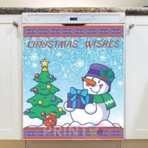 Christmas - Warm Wishes Sweet Snowman - Christmas Wishes Dishwasher Sticker