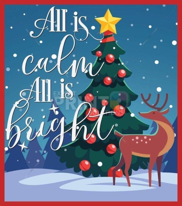 Christmas - All is Calm All is Bright Dishwasher Sticker
