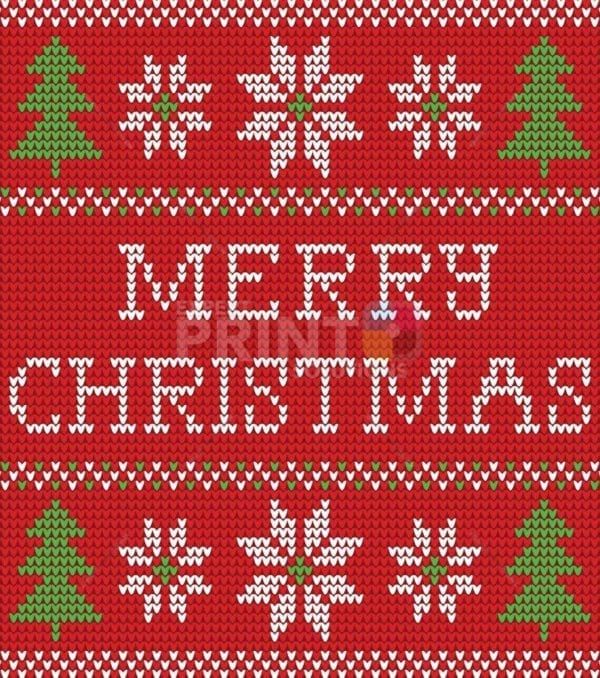 Christmas - Knitted Christmas Design #2 - Merry Christmas Dishwasher Sticker