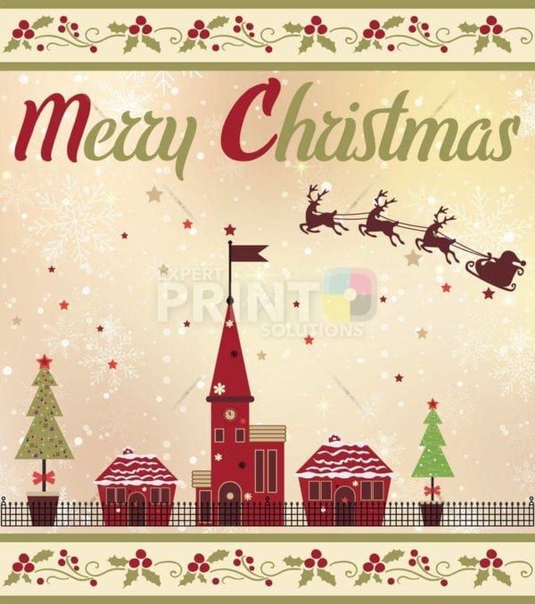 Christmas - Little Christmas Town - Merry Christmas Dishwasher Sticker