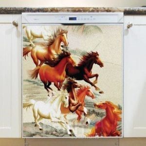 Galloping Horses Dishwasher Sticker