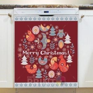 Scandinavian Tale #5 - Merry Christmas Dishwasher Sticker