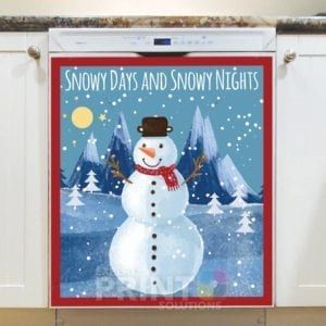 Christmas - Snowy Days and Snowy Nights Dishwasher Sticker