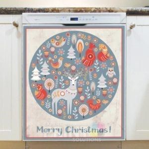 Scandinavian Tale #4 - Merry Christmas Dishwasher Sticker