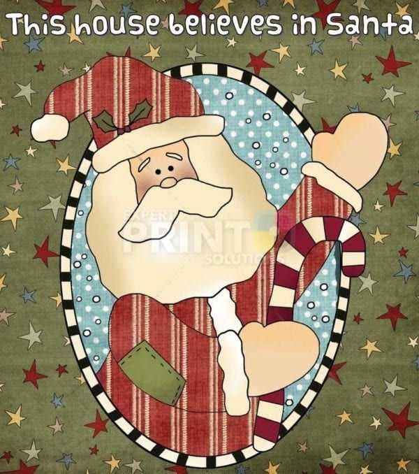 Christmas - This House Believes in Santa Dishwasher Sticker