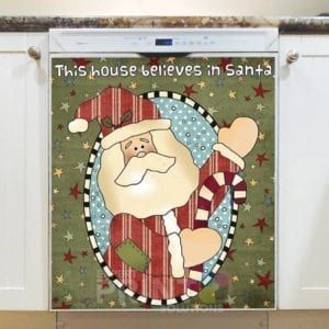 Christmas - This House Believes in Santa Dishwasher Sticker