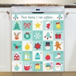 Christmas - Christmas Calendar #13 - Dear Santa, I can explain Dishwasher Sticker