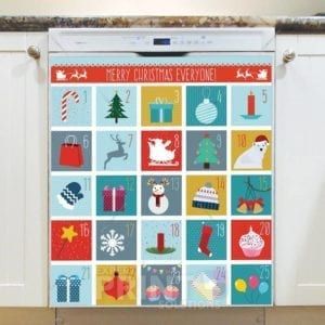 Christmas - Christmas Calendar #6 - Merry Christmas Everyone Dishwasher Sticker