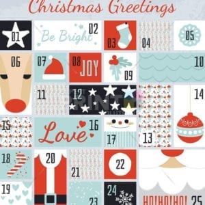 Christmas - Christmas Calendar #4 - Christmas Greetings Dishwasher Sticker