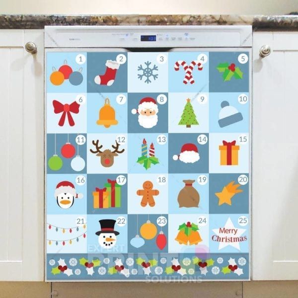 Christmas - Christmas Calendar #3 - Merry Christmas Dishwasher Sticker