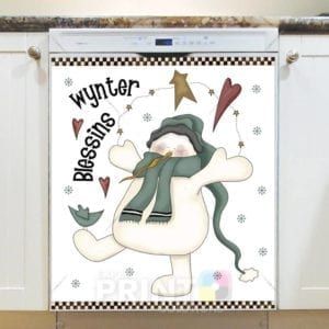 Christmas - Primitive Country Christmas #3 - Wynter Blessins Dishwasher Sticker