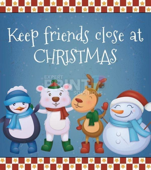 Christmas - Beautiful Snowflakes - Keep friends close at Christmas Dishwasher Sticker