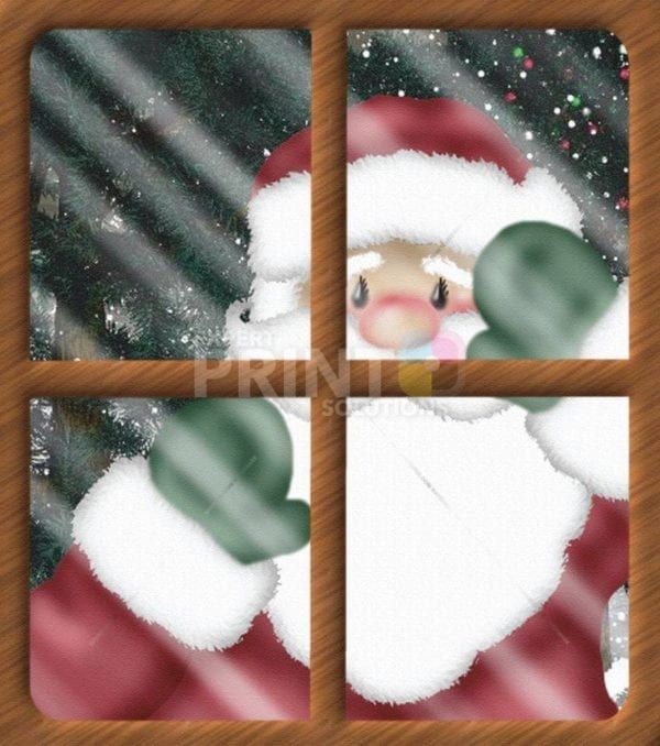 Christmas - Santa in the Window Dishwasher Sticker