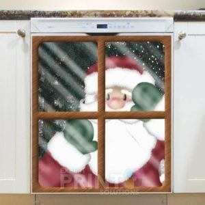 Christmas - Santa in the Window Dishwasher Sticker
