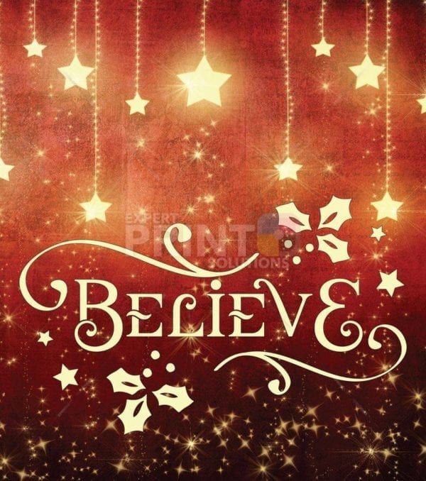 Christmas - Beautiful Christmas Stars - Believe Dishwasher Sticker