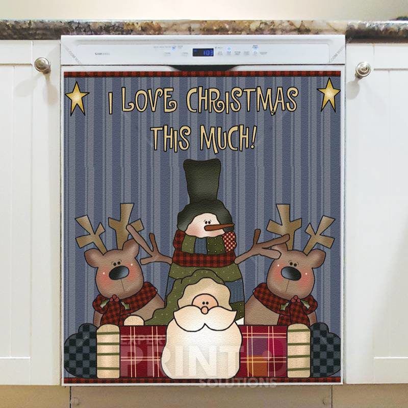 Christmas - I Love Christmas This Much! Dishwasher Sticker