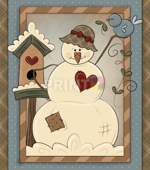 Christmas - Country Snowman #2 Dishwasher Sticker