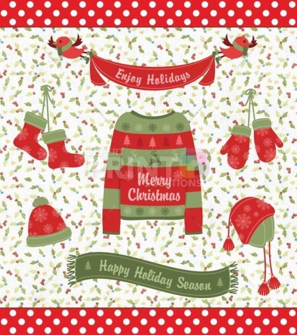 Christmas - Cozy Winter Clothes - Enjoy Holidays Merry Christmas Happy Holiday Season Dishwasher Sticker