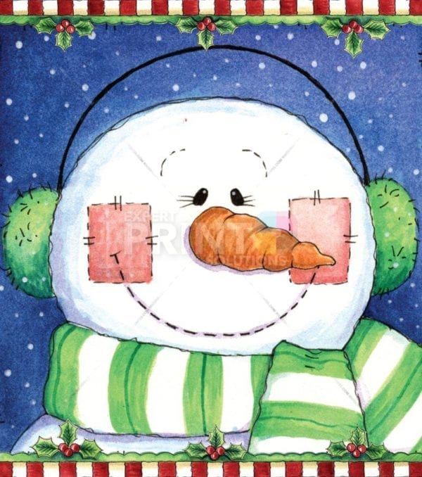 Christmas - Sweet Christmas Snowman Dishwasher Sticker