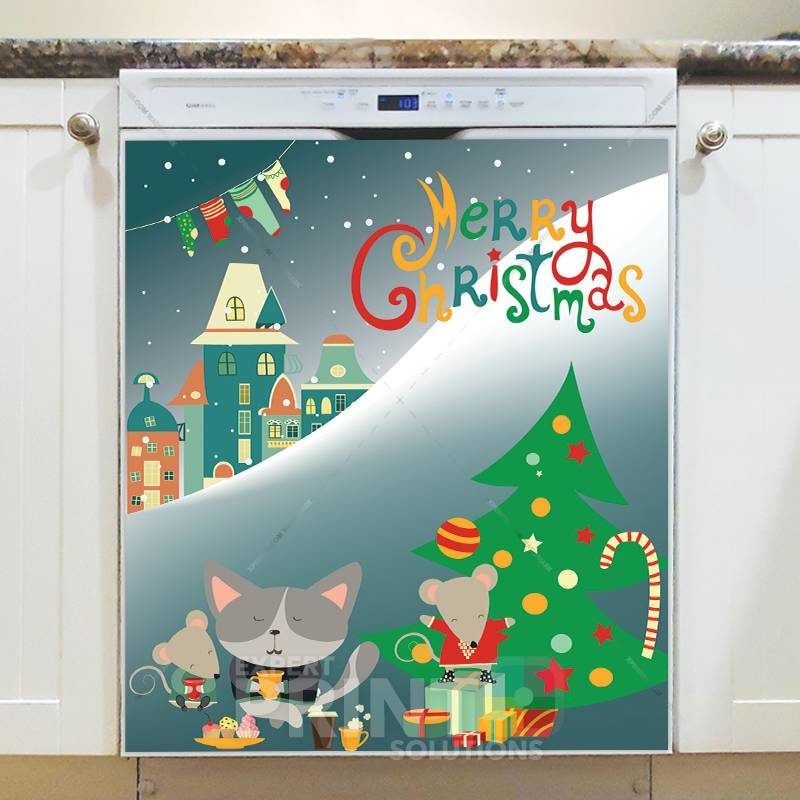 Christmas - Little Critters' Christmas - Merry Christmas Dishwasher Sticker