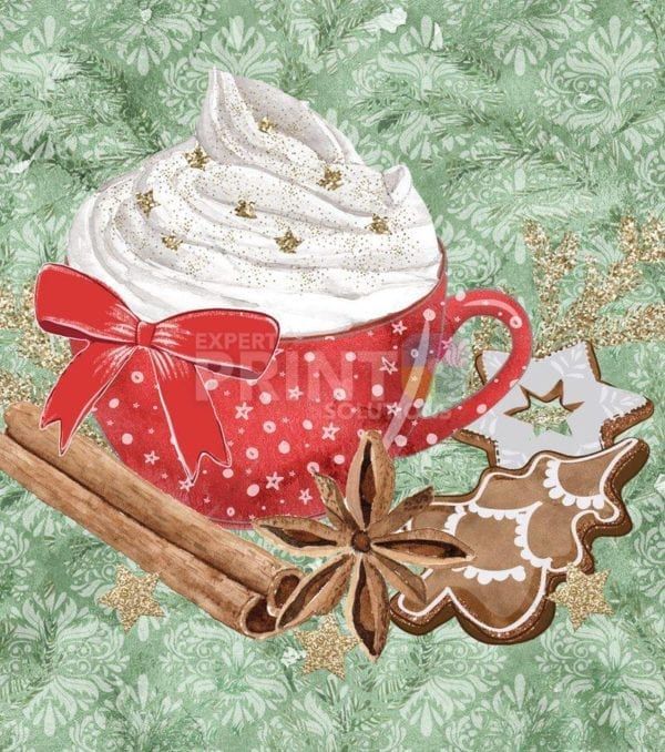 Christmas - Hot Chocolate with Cinnamon Design #3 Dishwasher Sticker