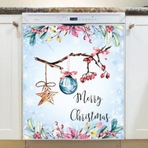 Woodland Christmas #1 - Merry Christmas Dishwasher Sticker