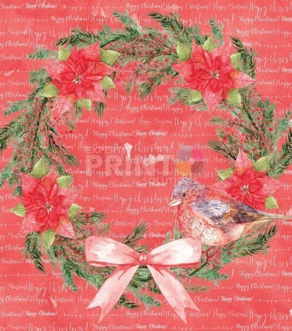 Christmas - Beautiful Poinsettia Wreath Dishwasher Sticker