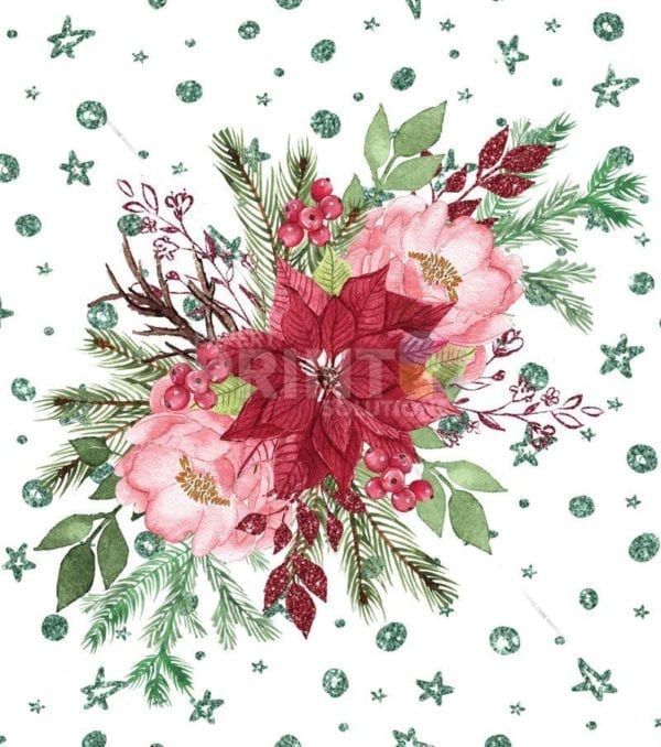 Christmas - Beautiful Poinsettia Flowers Dishwasher Sticker